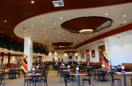 The dining area for The Market Place at Pork Chop Hill moments after its official ribbon cutting ceremony on Thursday afternoon.